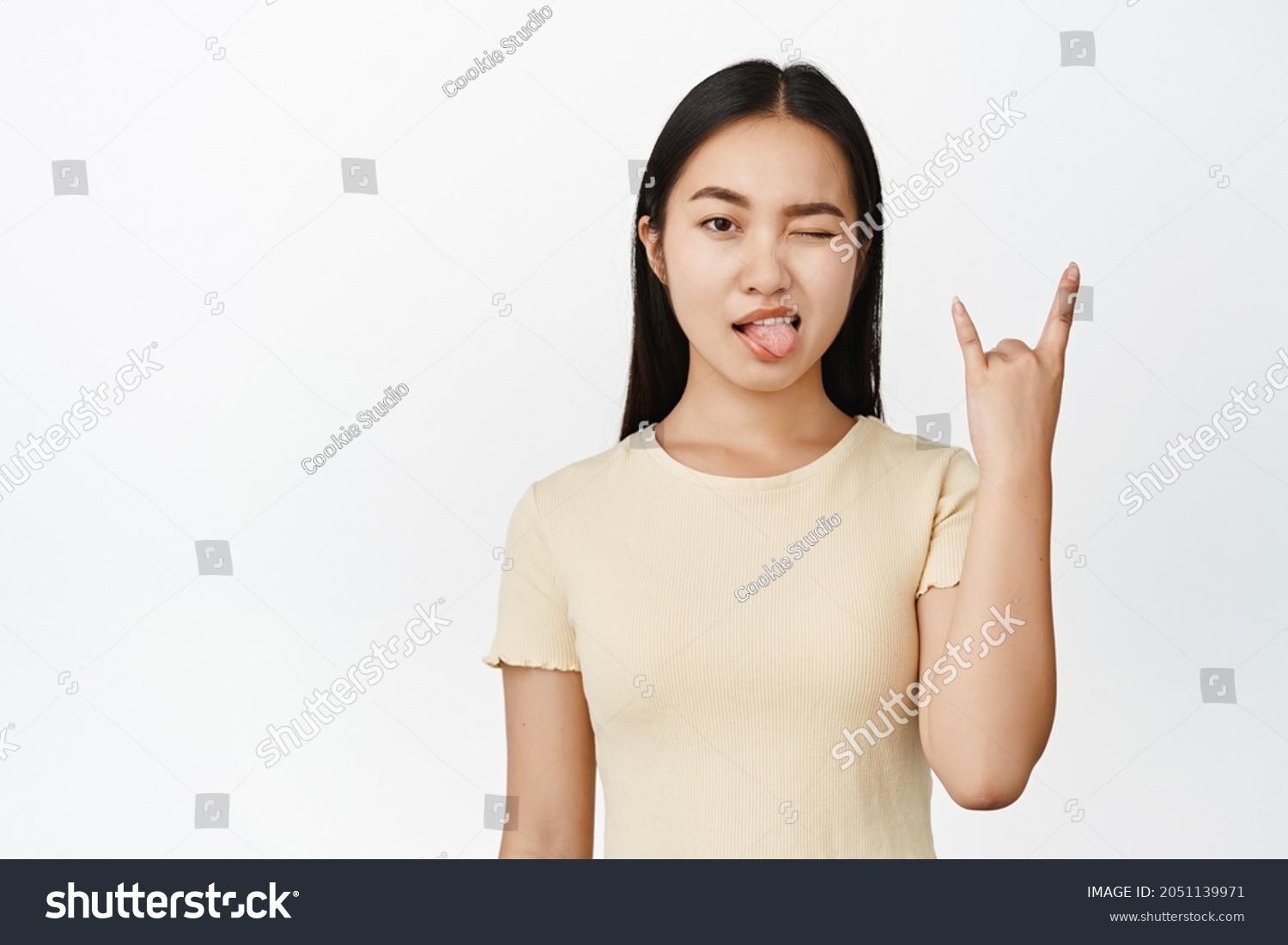 cute metalhead girl