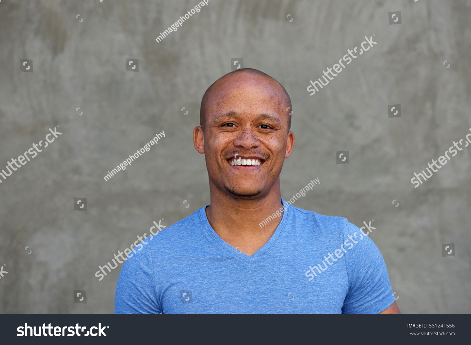 Mixed-Race Man with Blue Hair and Freckles - wide 6