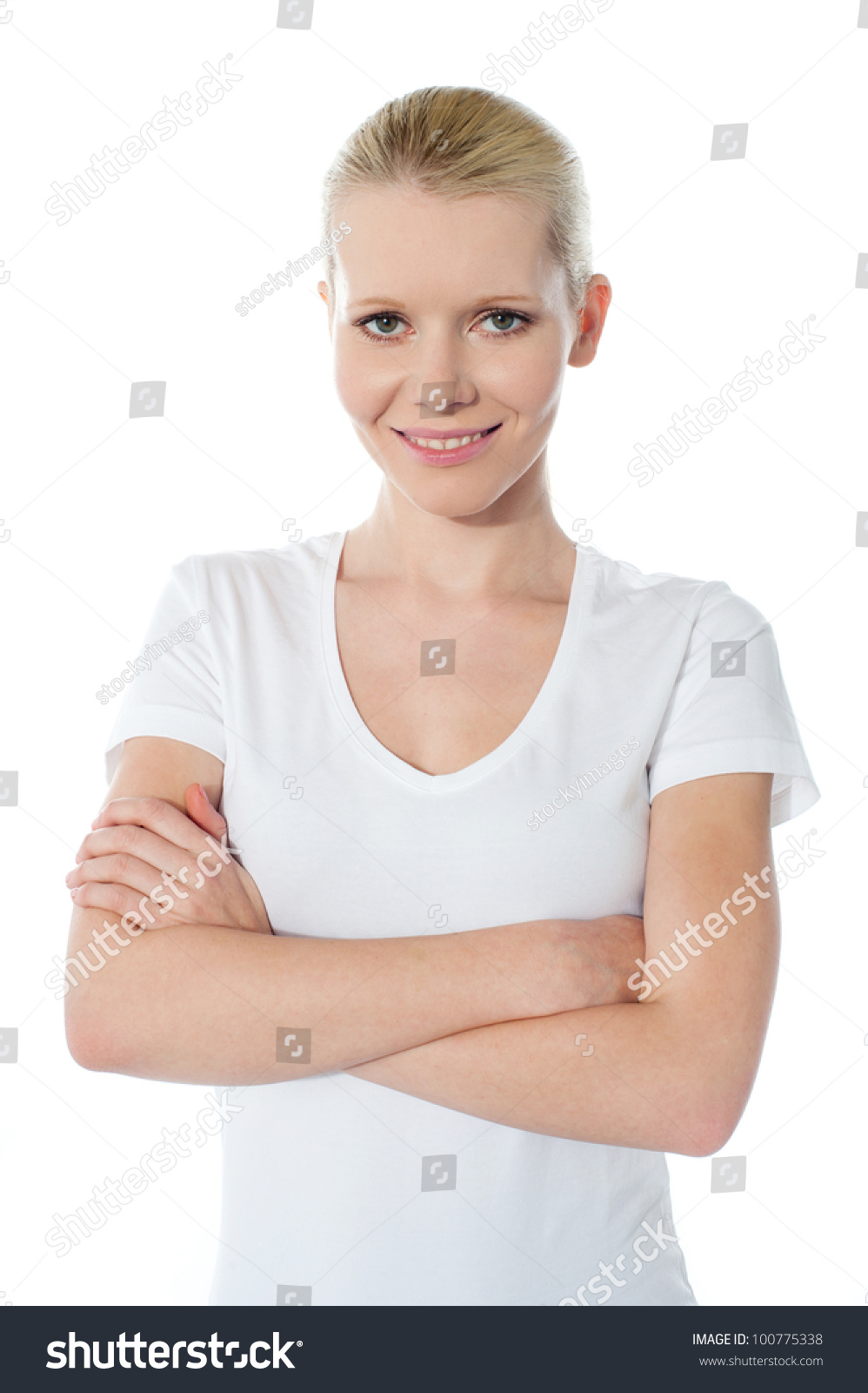 Closeup Portrait Skinny Teenager Smiling Folded Stock Photo (Edit Now ...