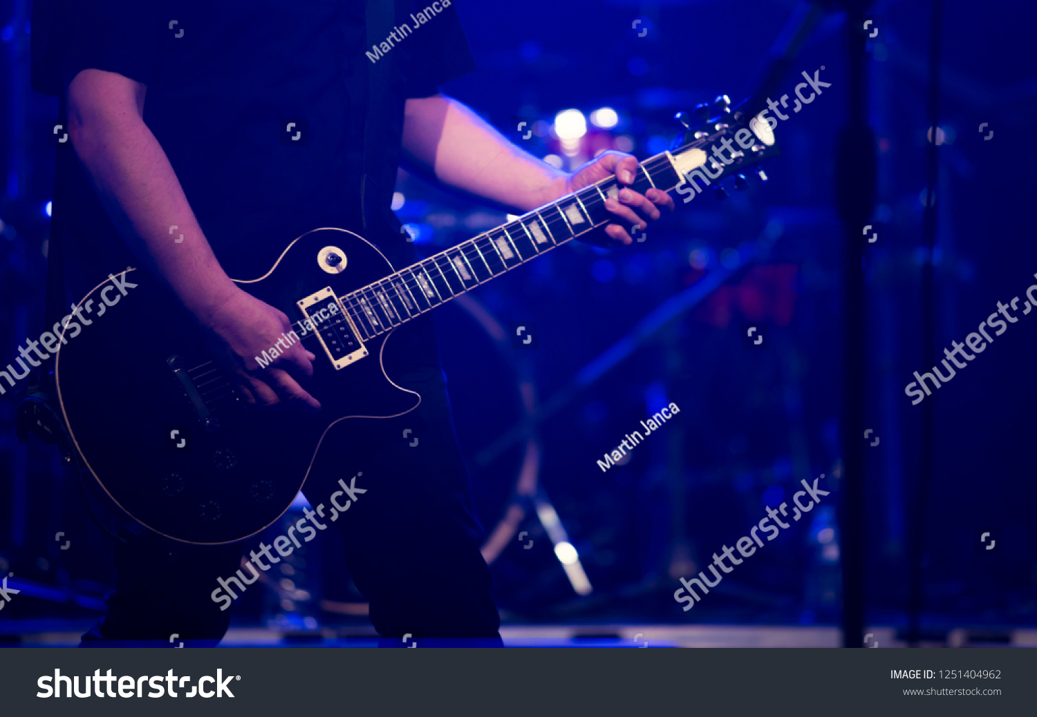 Close Scene Electric Guitar Player On Stock Photo Edit Now