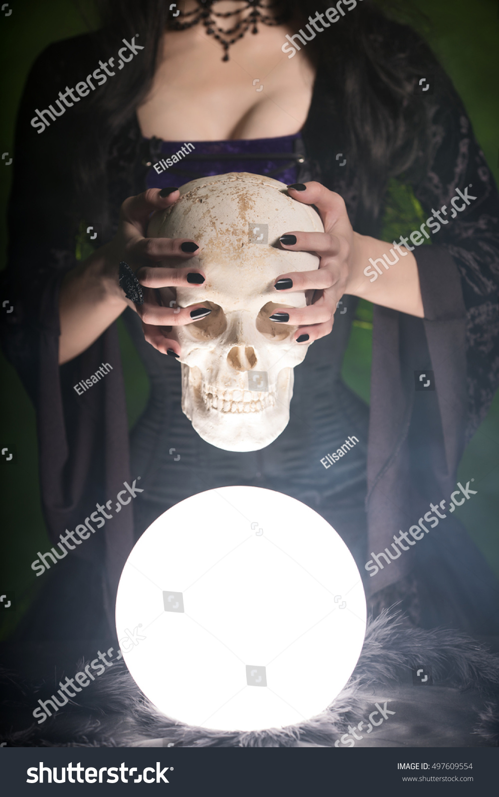 Closeup Shot Witch Long Nails Holding Stock Photo Edit Now 497609554