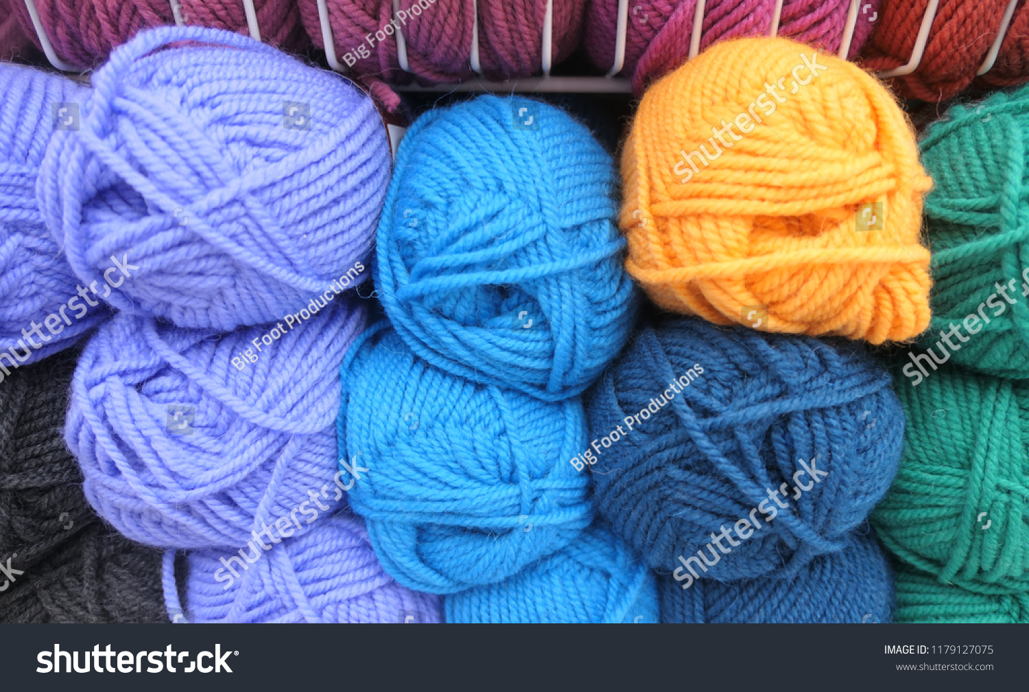 colored wool balls