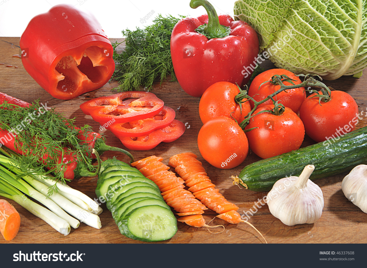 Close-Up Shot Of Colorful Different Vegetables On Board Stock Photo ...