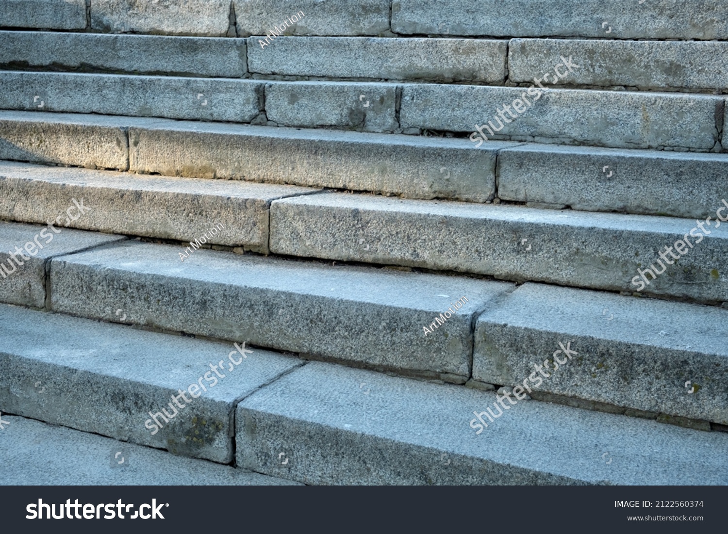 Closeup Stone Steps Texture Space Text Stock Photo 2122560374 ...