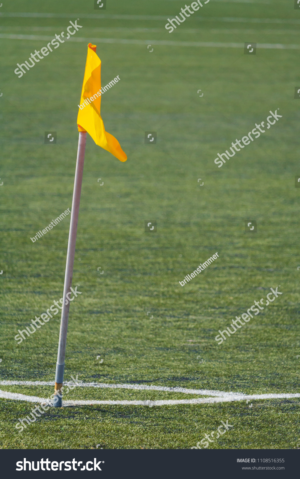 Yellow Black Football Corner Flag