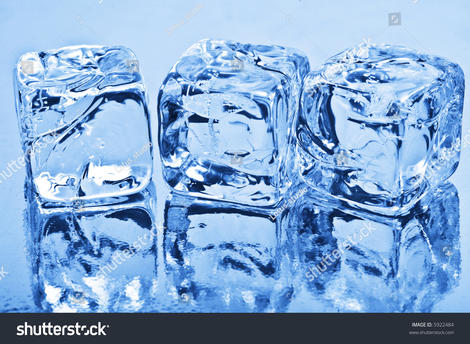 Close Up View Of Some Ice Pieces In Water Stock Photo 5922484 ...