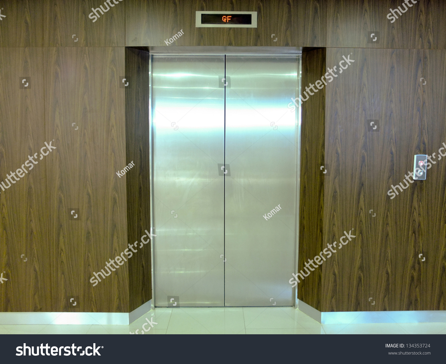 Closed Elevator Door On Ground Floor Stock Photo 134353724 - Shutterstock