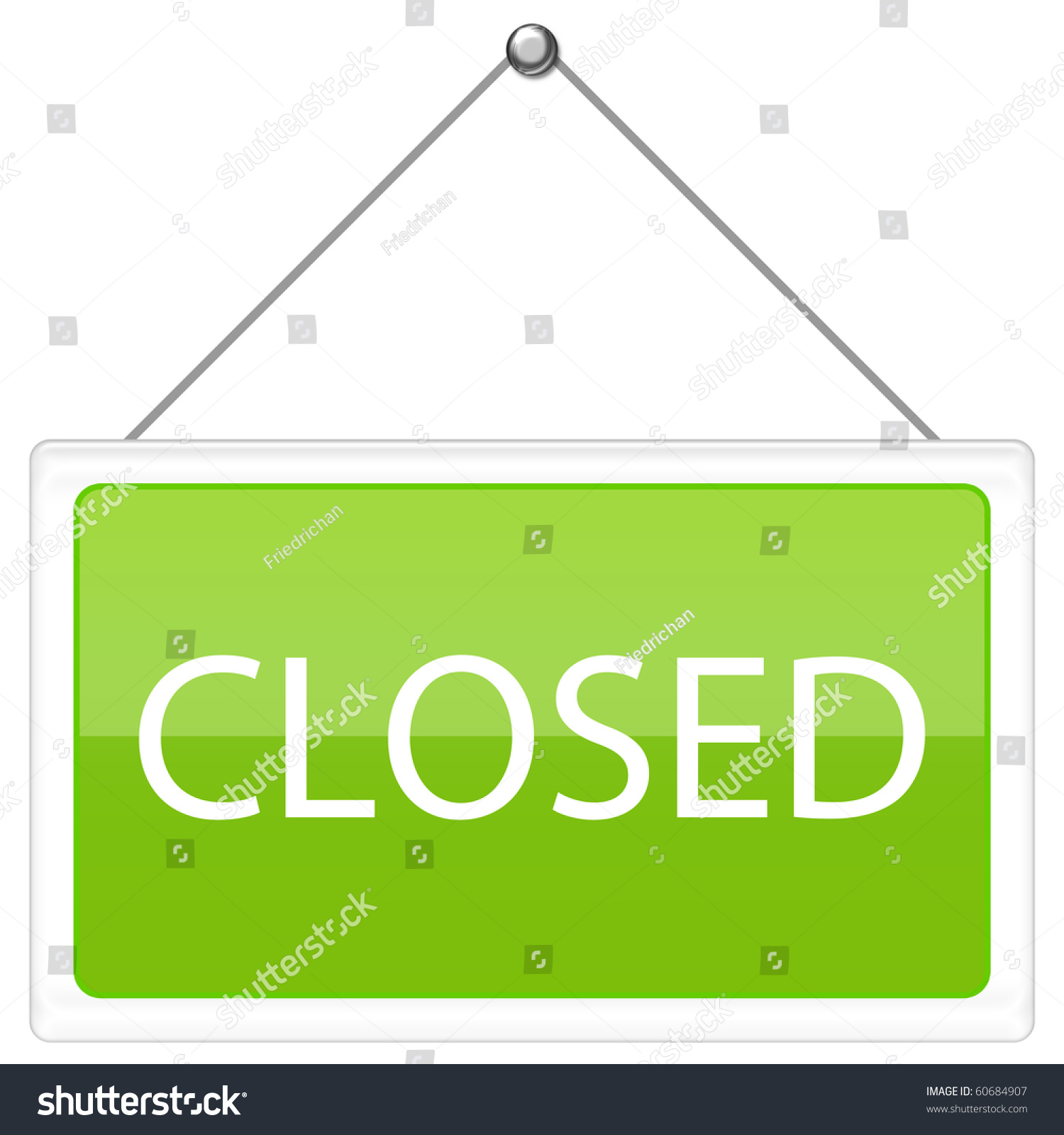 Closed Sign Green Color Stock Illustration 60684907 - Shutterstock