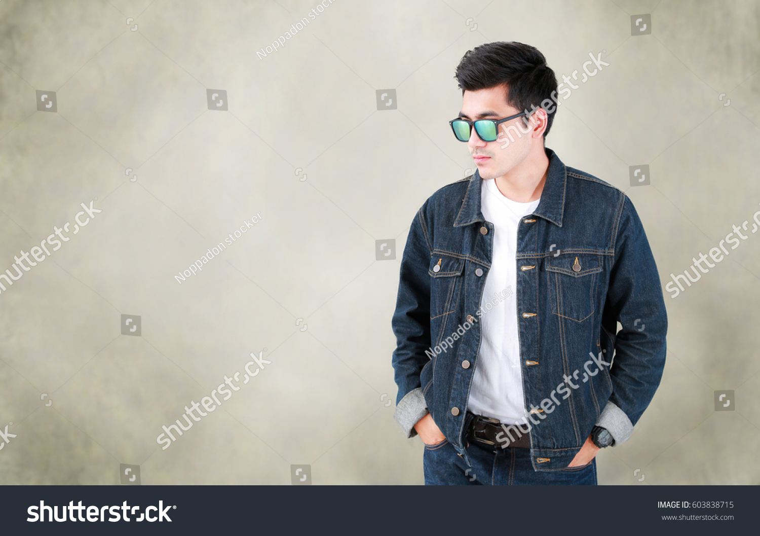 Closeup Asian Man Casual Outfits 