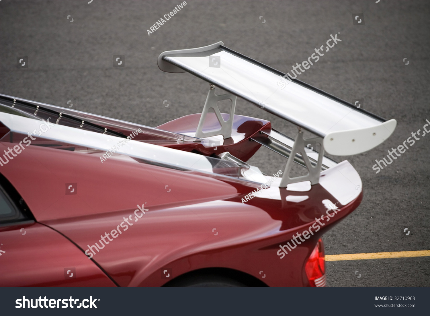 Closeup Detail Custom Racing Spoiler On Stock Photo 32710963 - Shutterstock