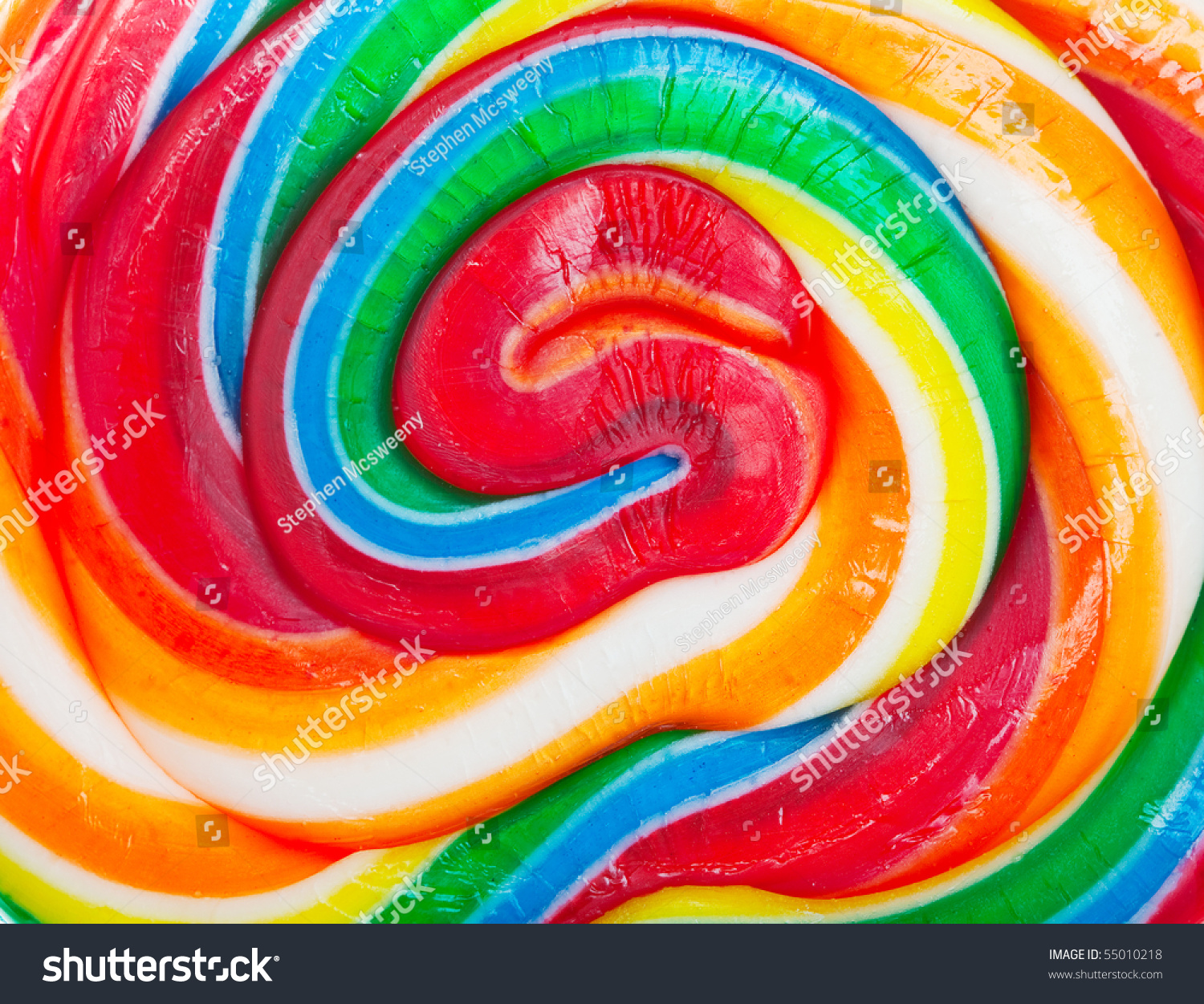 Closeup Of A Colorful Spiral Lollipop Background Stock Photo 55010218 ...