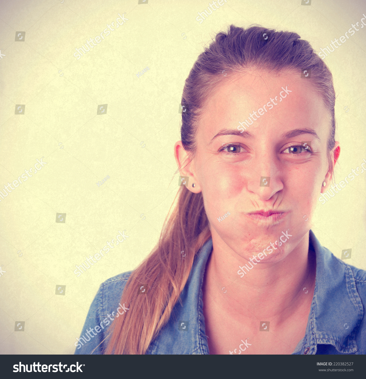 Closeup Of A Naughty Girl Stock Photo 220382527 : Shutterstock