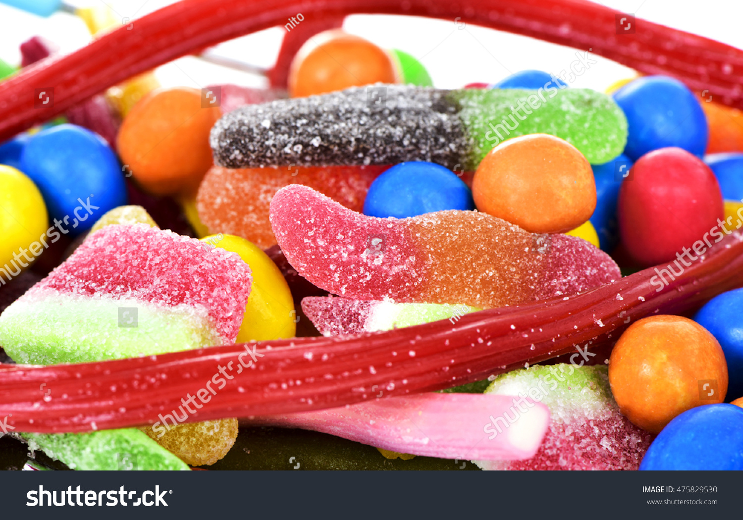 Closeup Pile Different Candies Different Shapes Stock Photo (Edit Now ...