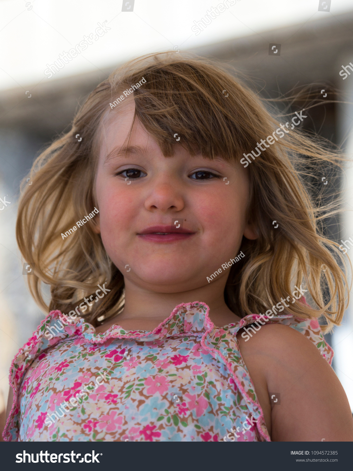 Closeup Roundfaced Adorable Little Girl Very Stock Photo Edit Now