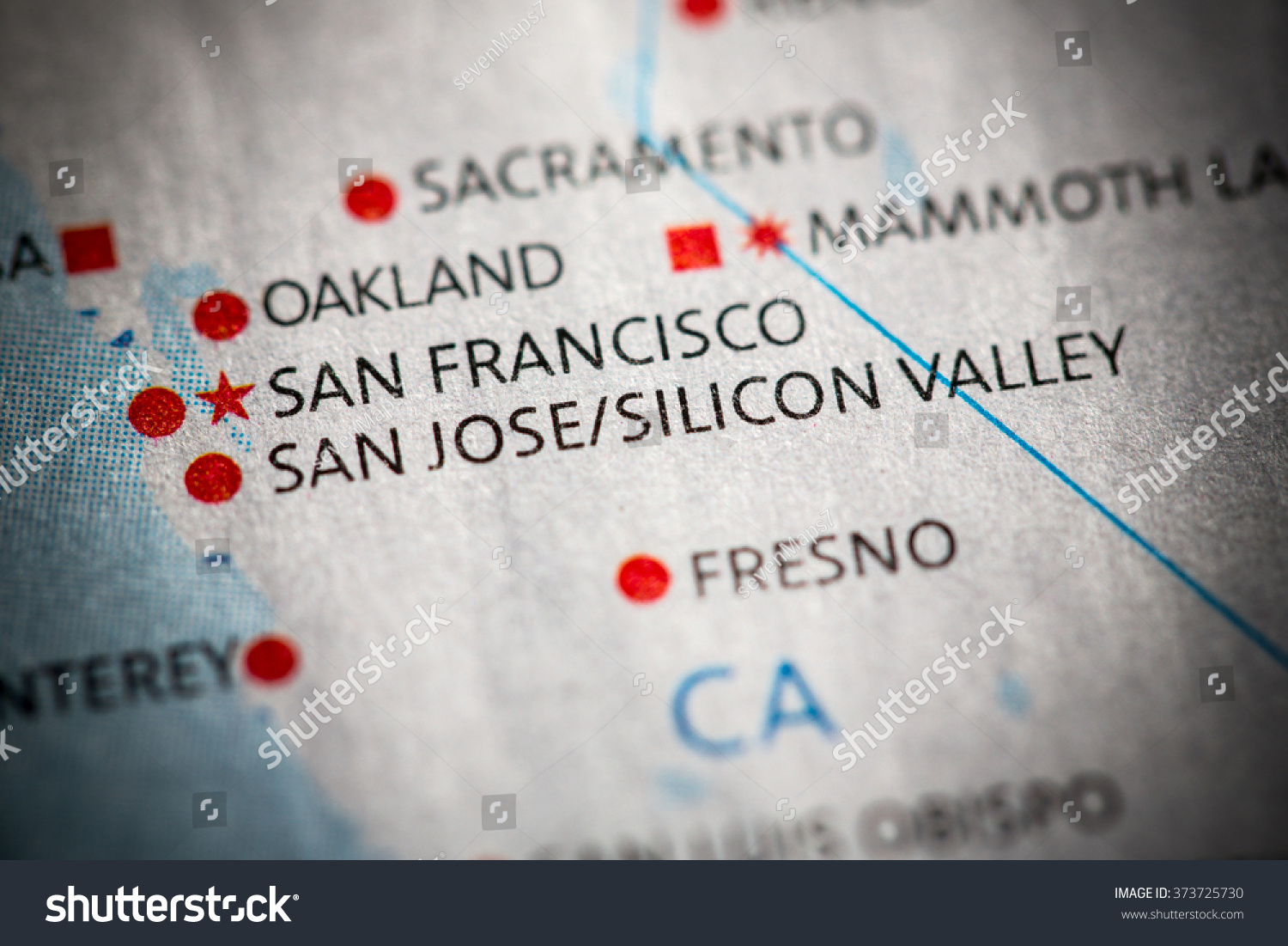 Closeup San Josesilicon Valley California On Stock Photo 373725730 ...