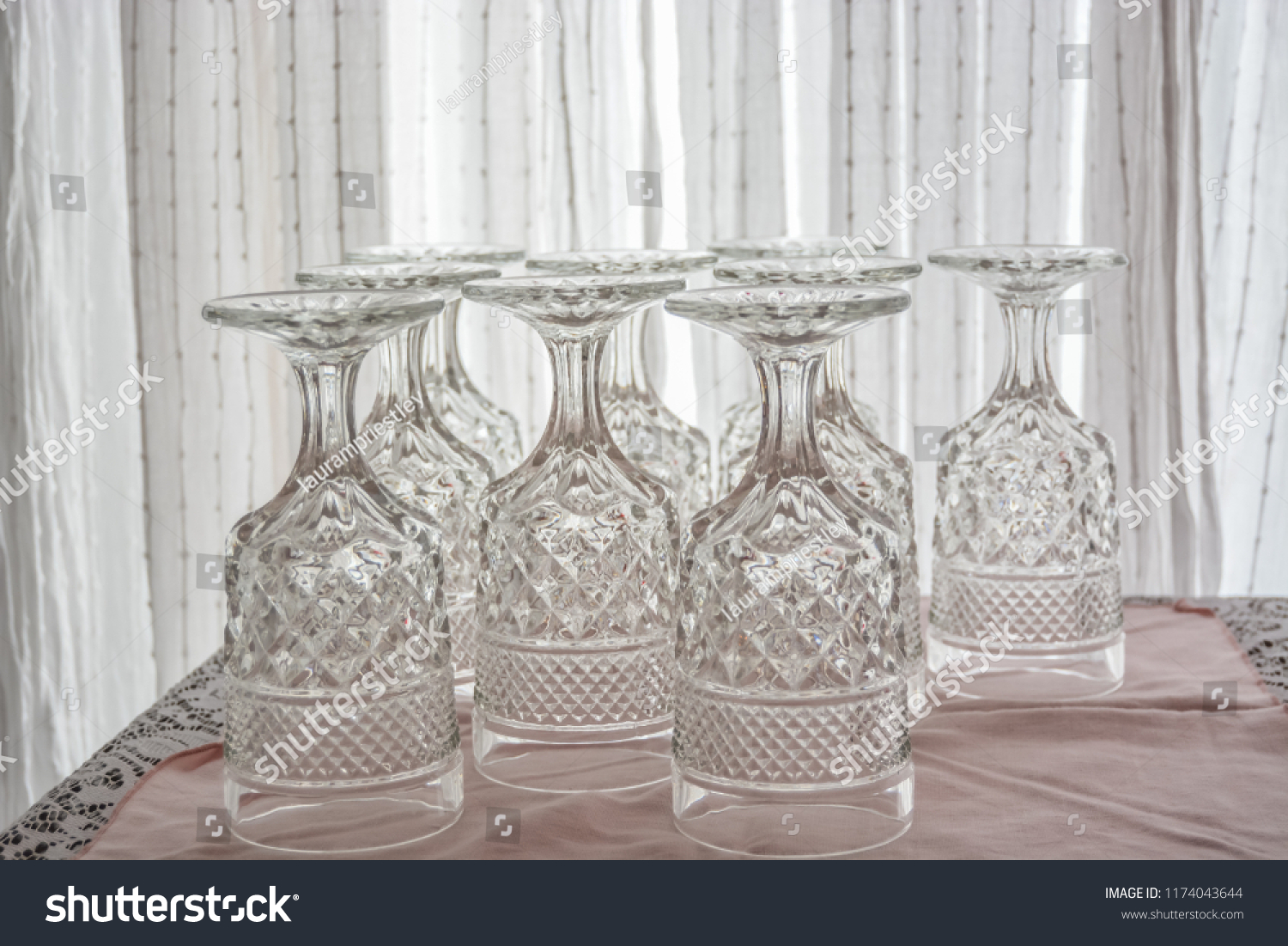 Diamond Cut Glass Canister White Glassware Imports