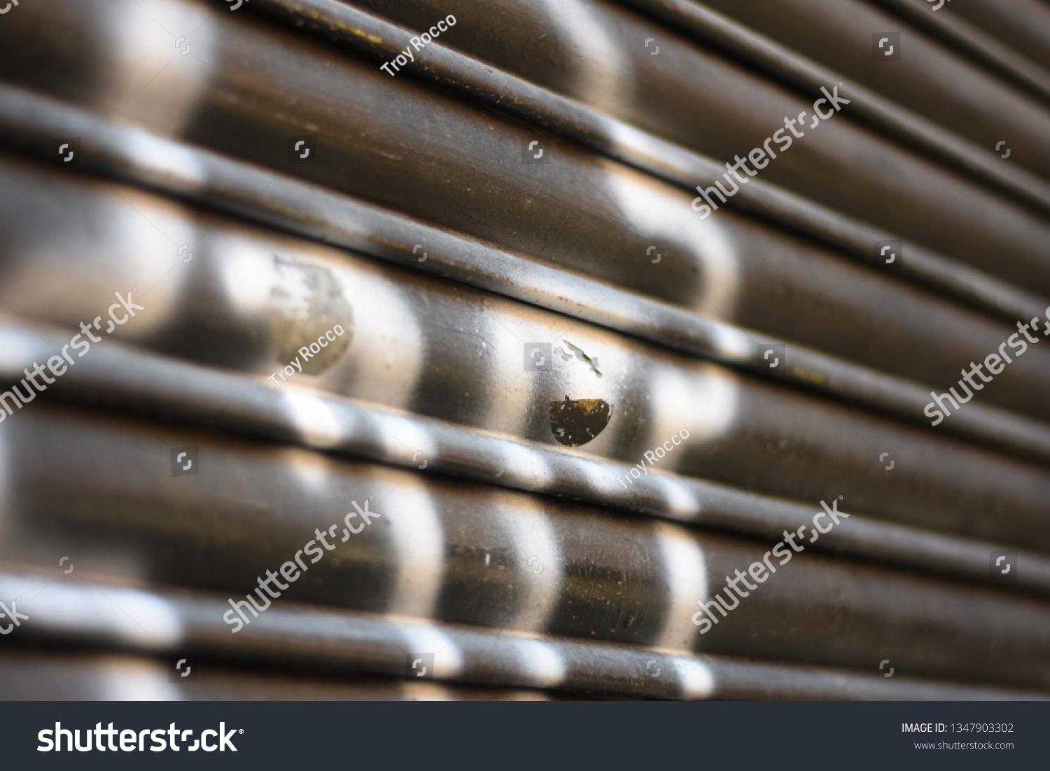 Closeup On Roller Shutter Garage Door Stock Photo Edit Now