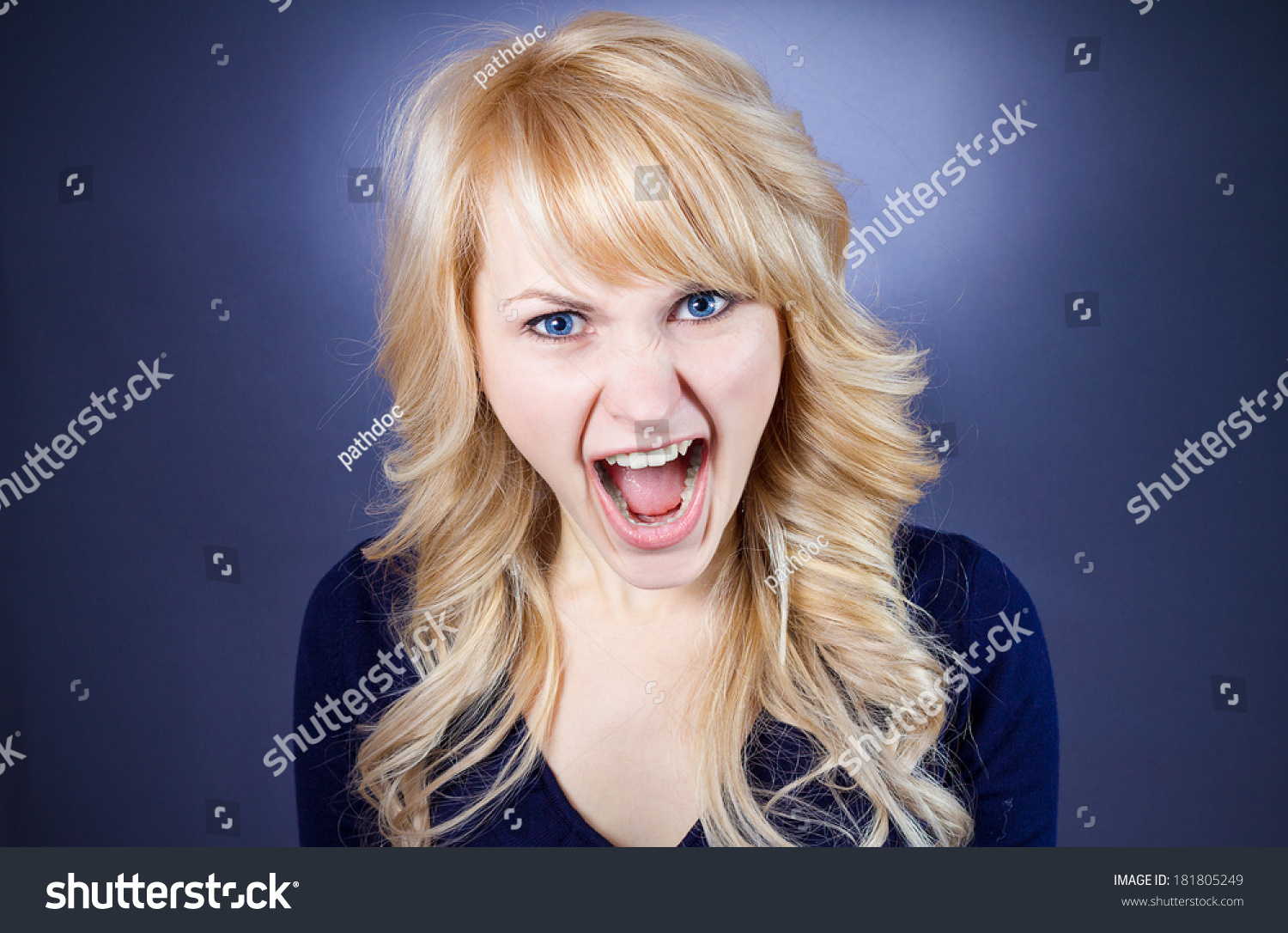 Closeup Portrait Angry Pissed Off Upset Foto Stock 181805249 Shutterstock