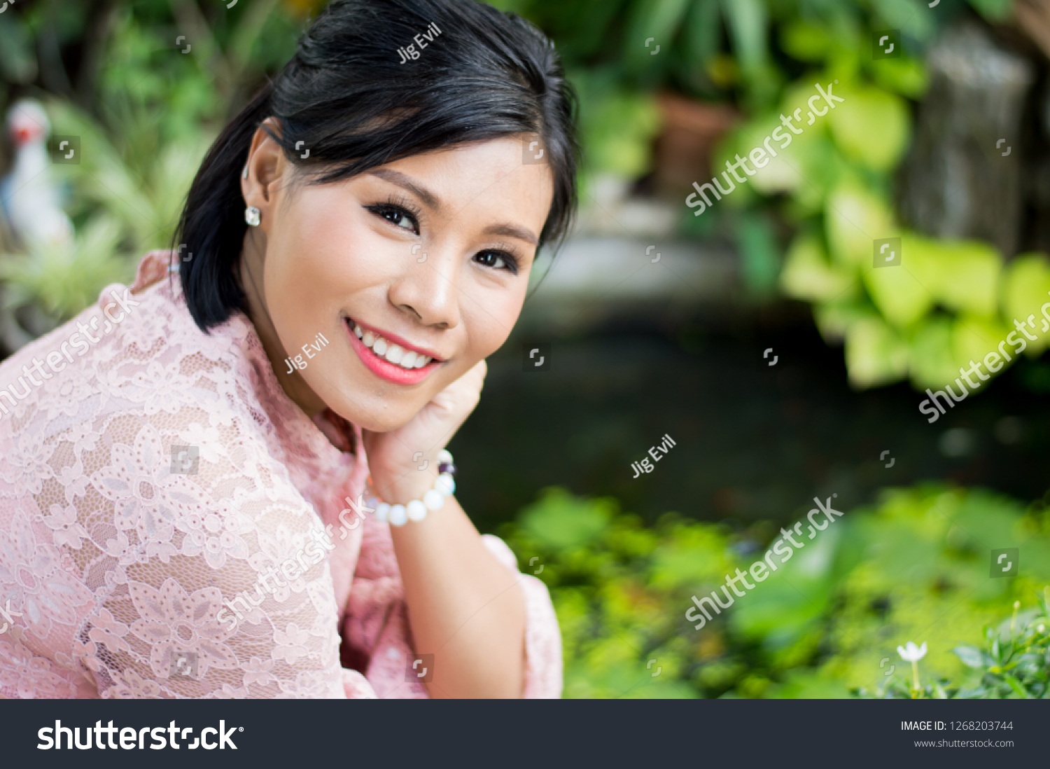 Closeup Portrait Beautiful Black Short Hair Stock Photo Edit Now