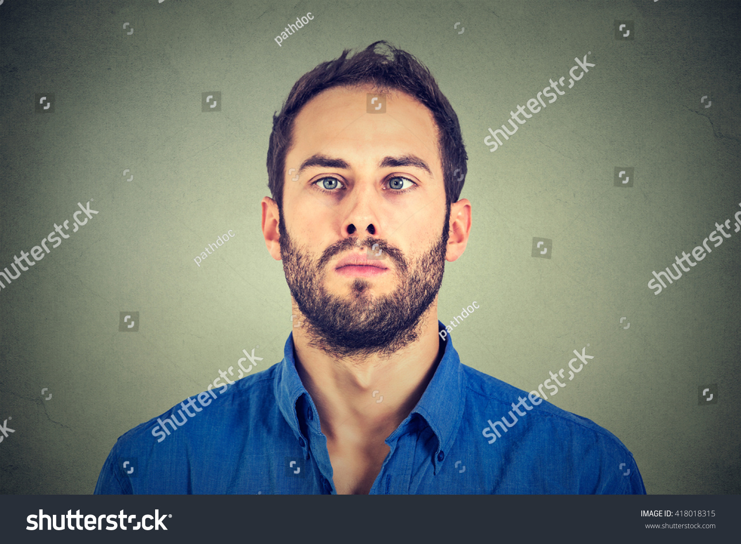 Closeup Portrait Crosseyed Man Stock Photo 418018315 | Shutterstock