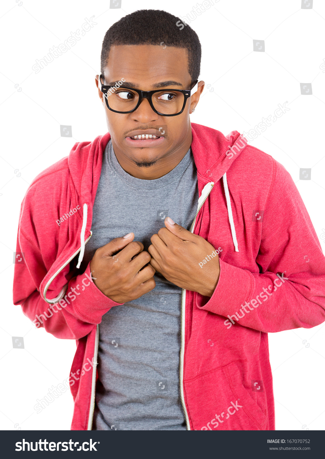 Closeup Portrait Young Nerdy Looking Man Stock Photo 167070752 ...