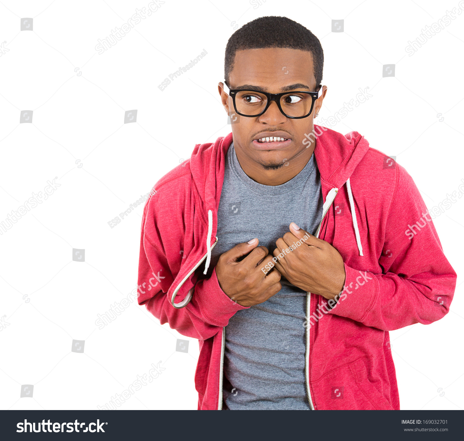 Closeup Portrait Young Nerdy Looking Man Stock Photo 169032701 ...