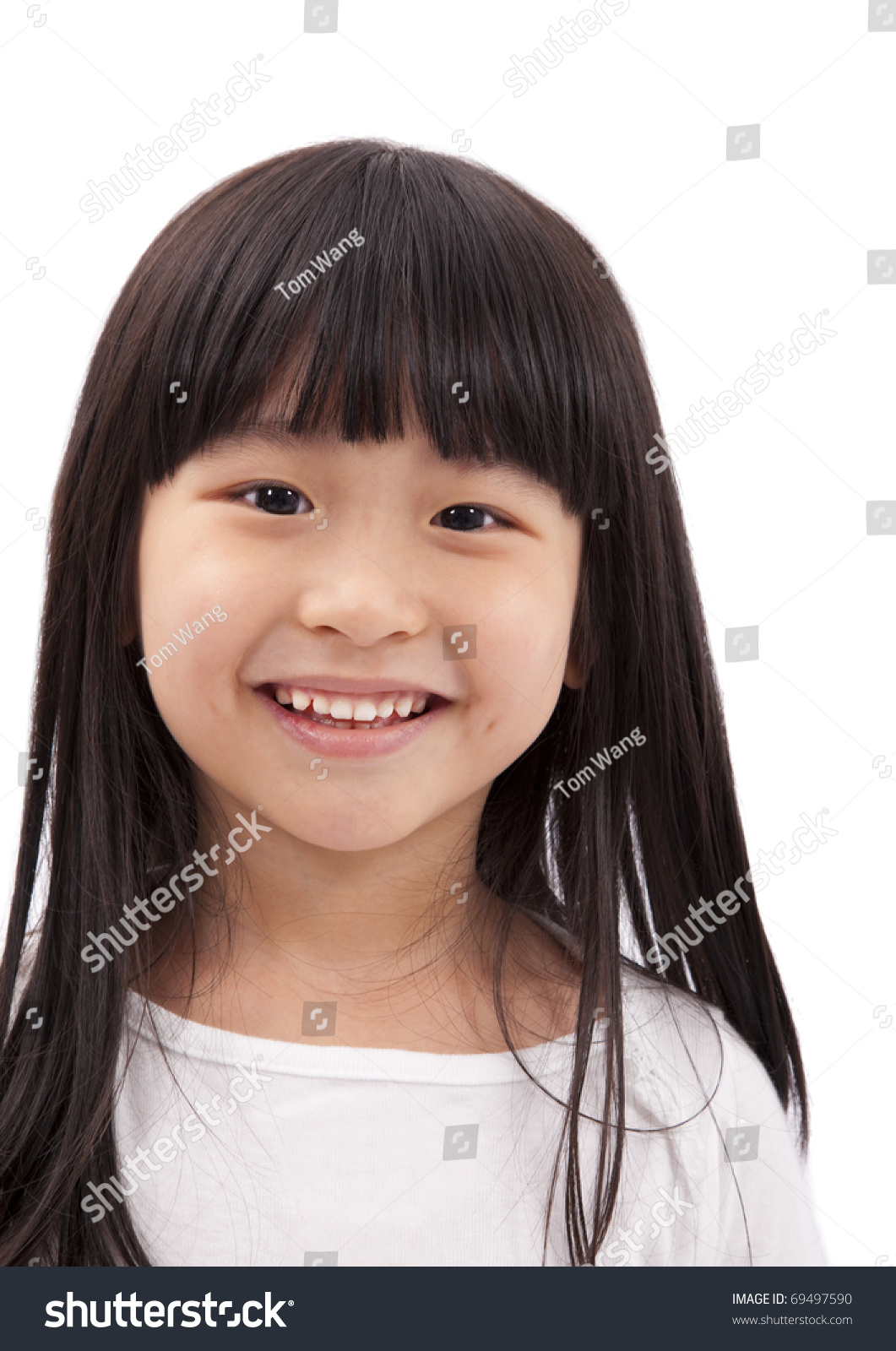 Closeup Portrait Asian Little Girl On Stock Photo 69497590 - Shutterstock