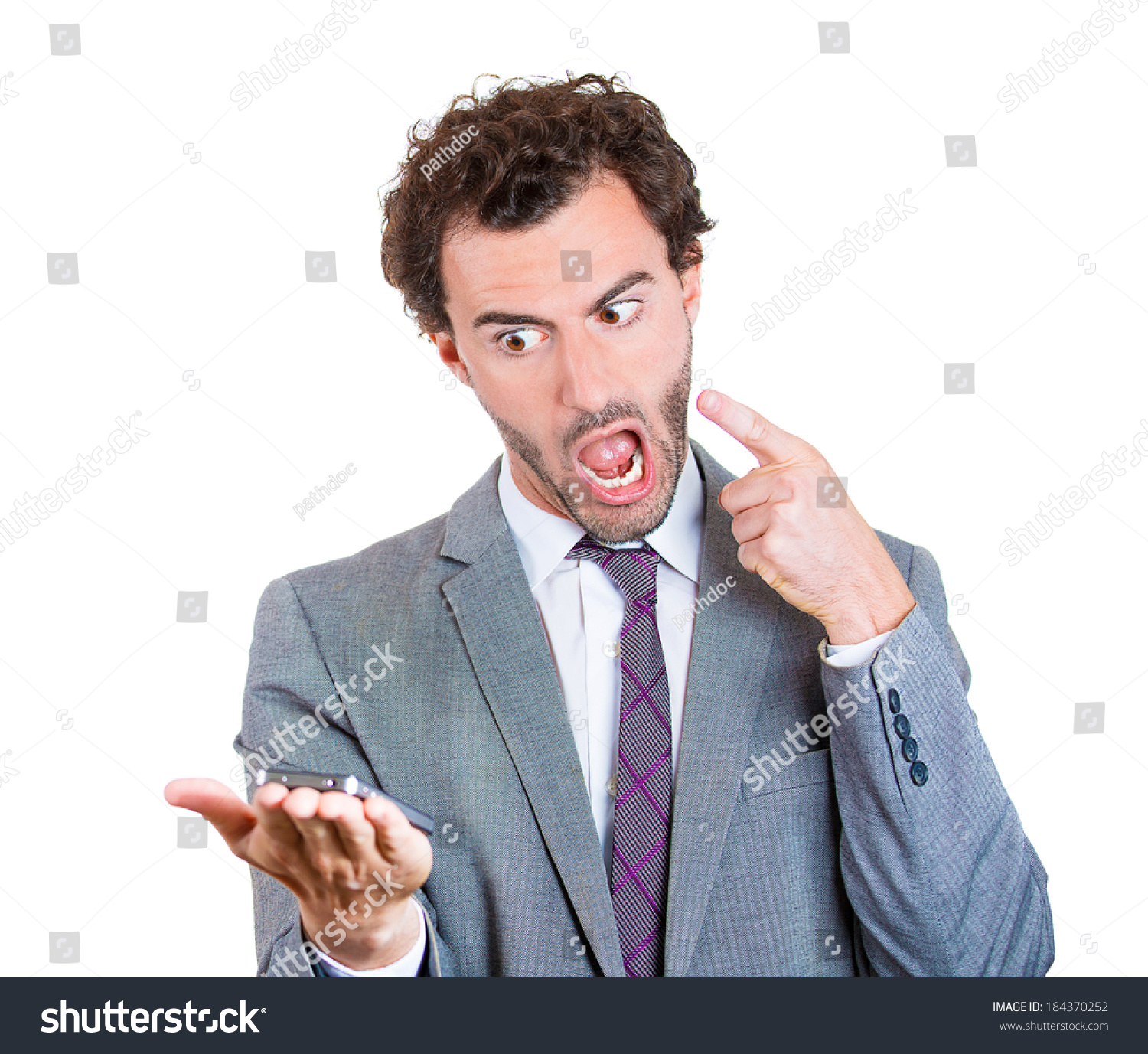 Closeup Portrait Young Mad Frustrated Angry Stock Photo 184370252 ...