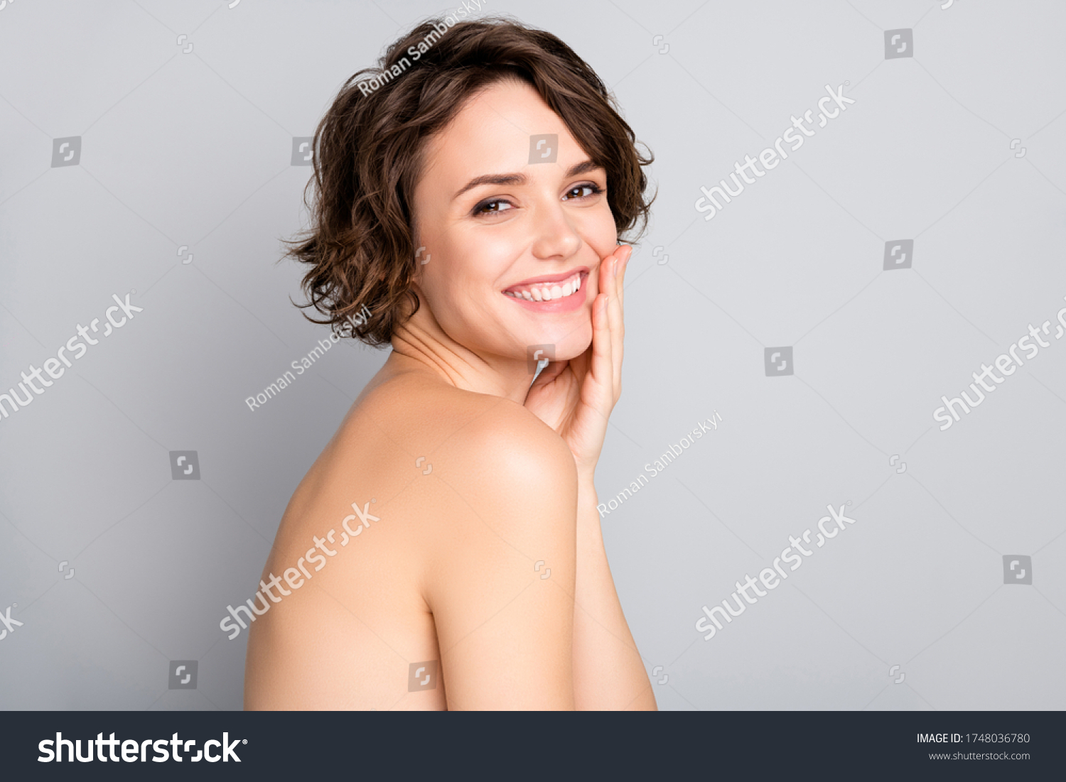 Closeup Profile Photo Beautiful Nude Lady Stock Photo Edit Now