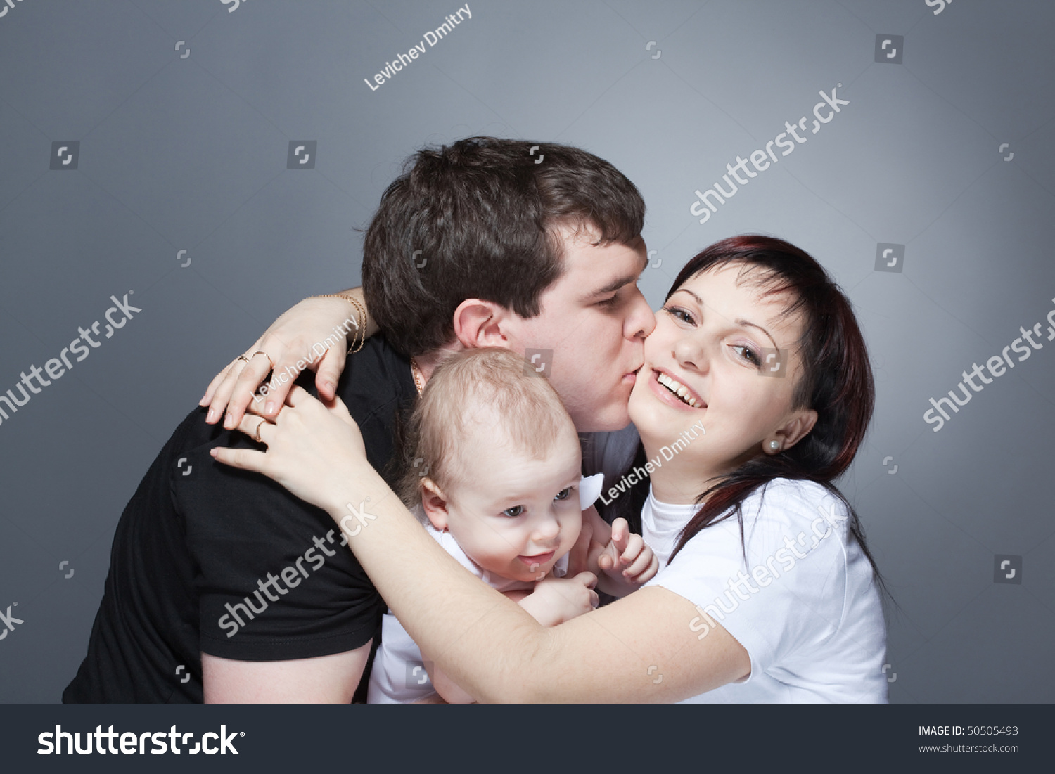 Closeup Studio Family Portrait Young Loving Stock Image Download Now