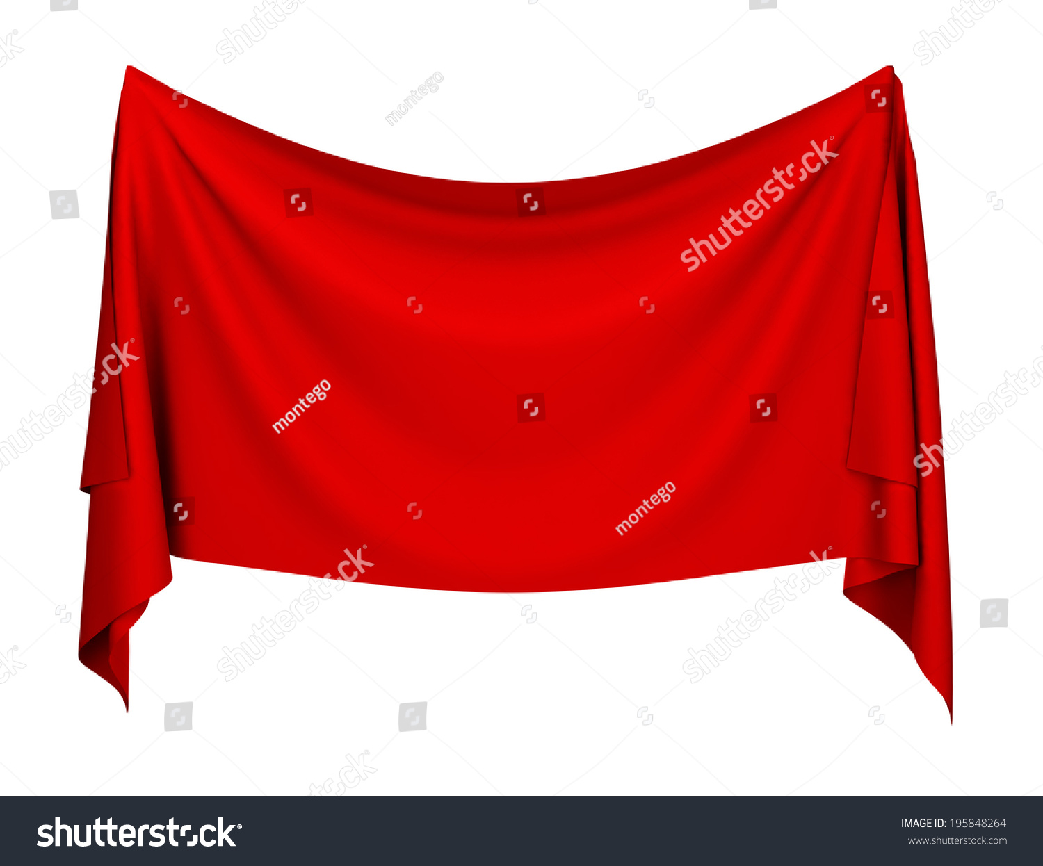 Cloth Banner 3d Illustration Isolated On Stock Illustration 195848264 ...