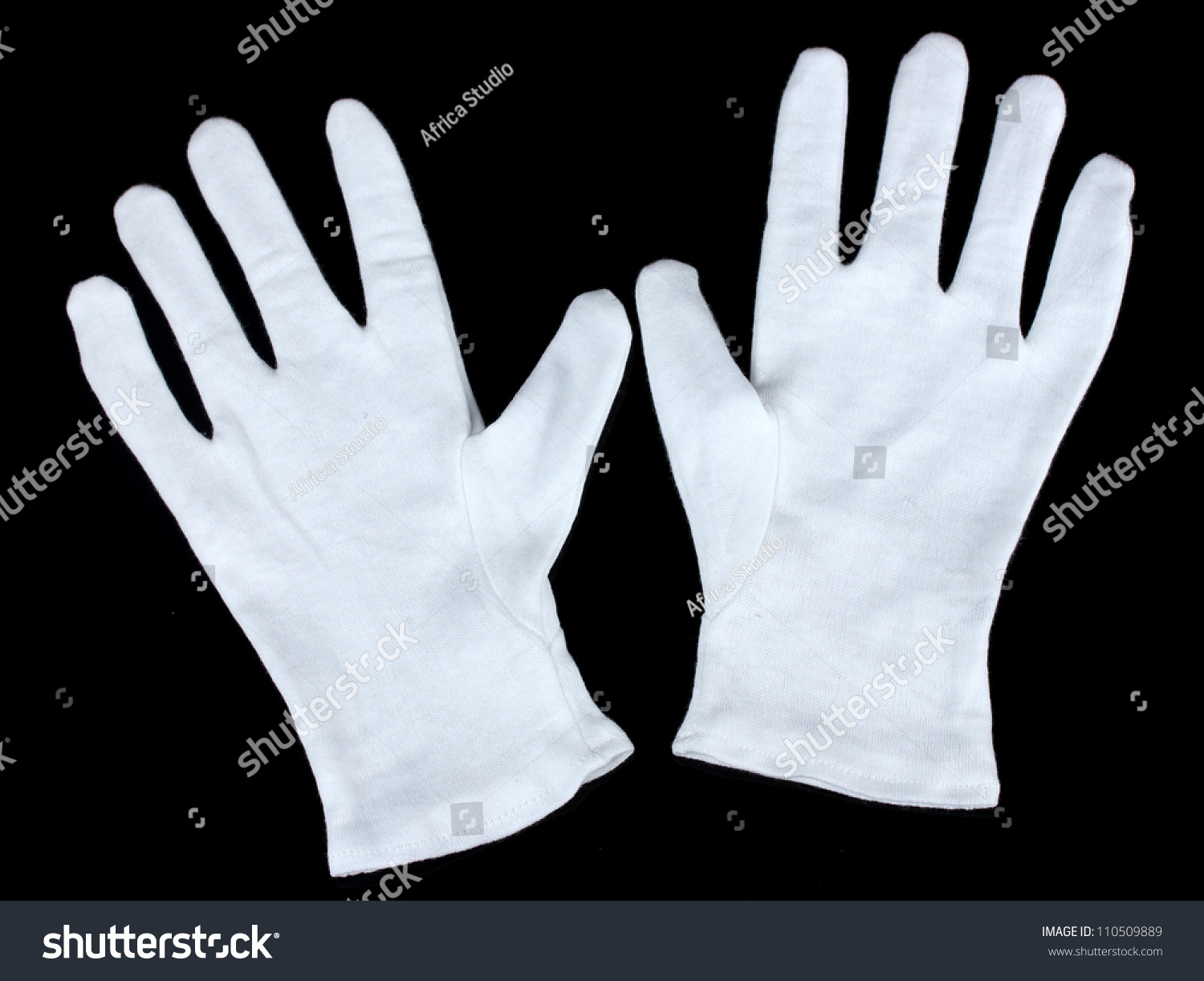 Cloth Gloves On Black Background Stock Photo 110509889 : Shutterstock