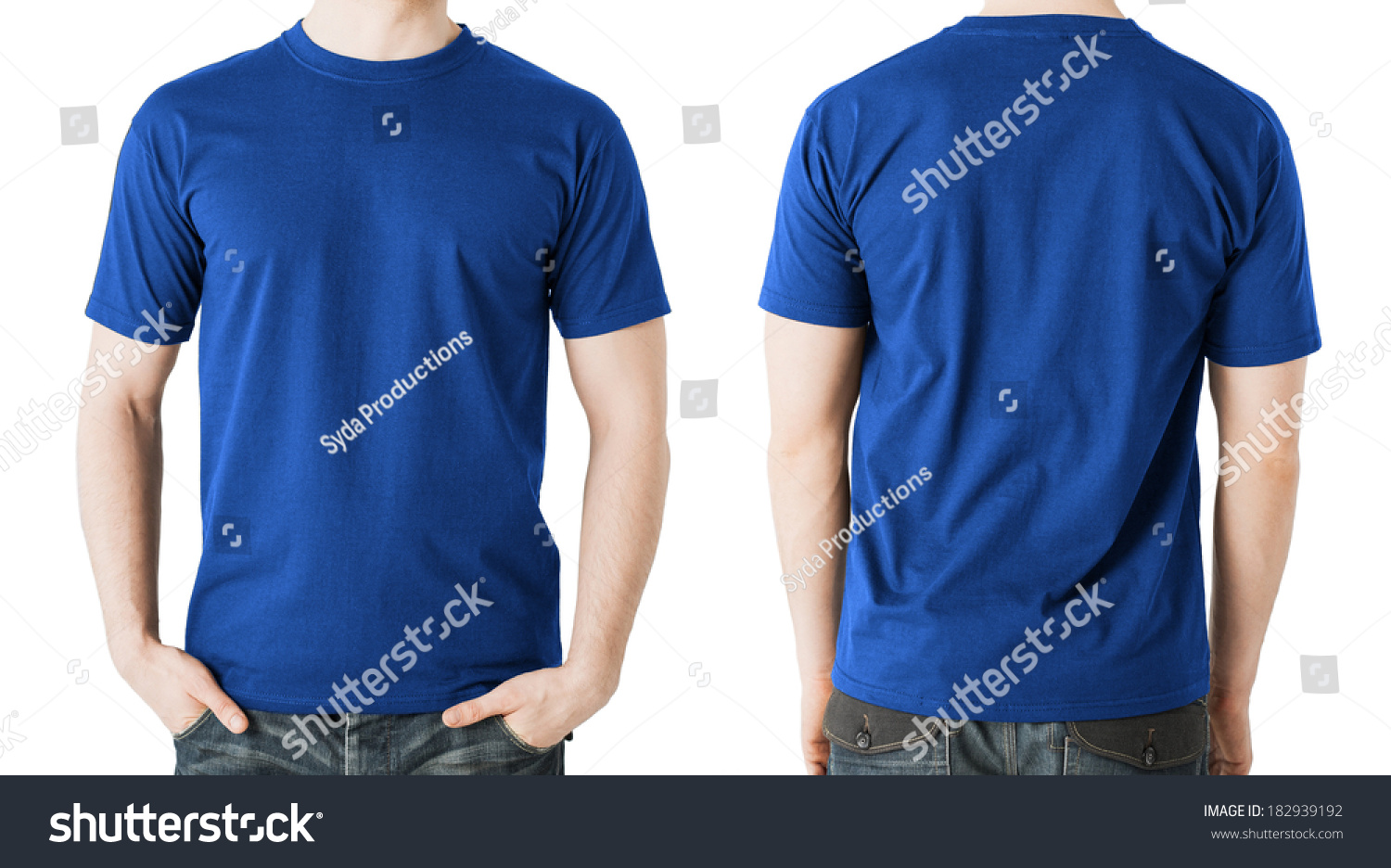 Download Clothing Design Concept Man Blank Blue Stock Photo 182939192 - Shutterstock