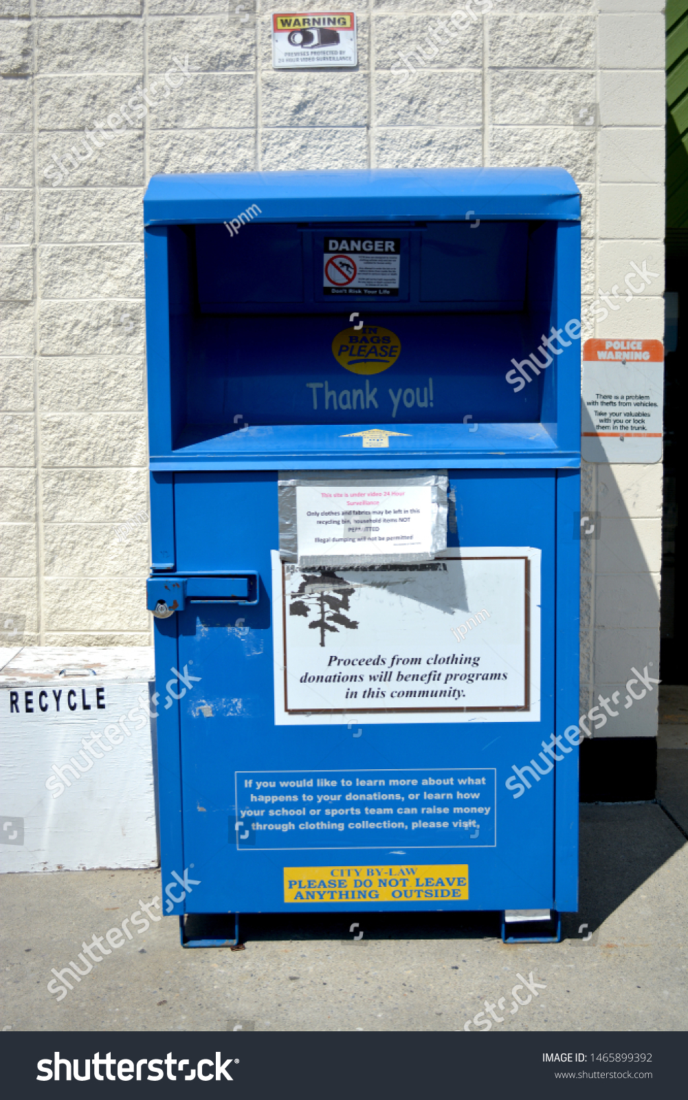 Clothing Donation Container Public Drop Off Stock Photo (Edit Now