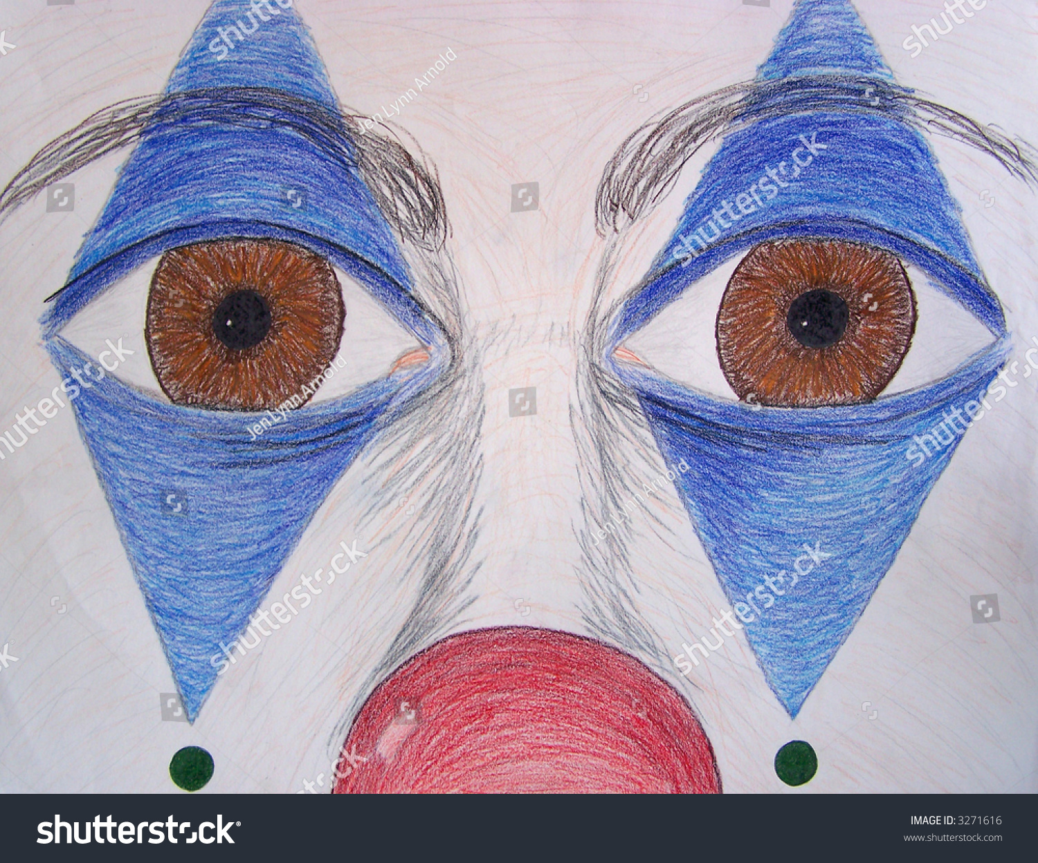 Clown Eyes Drawing Stock Illustration 3271616 Shutterstock