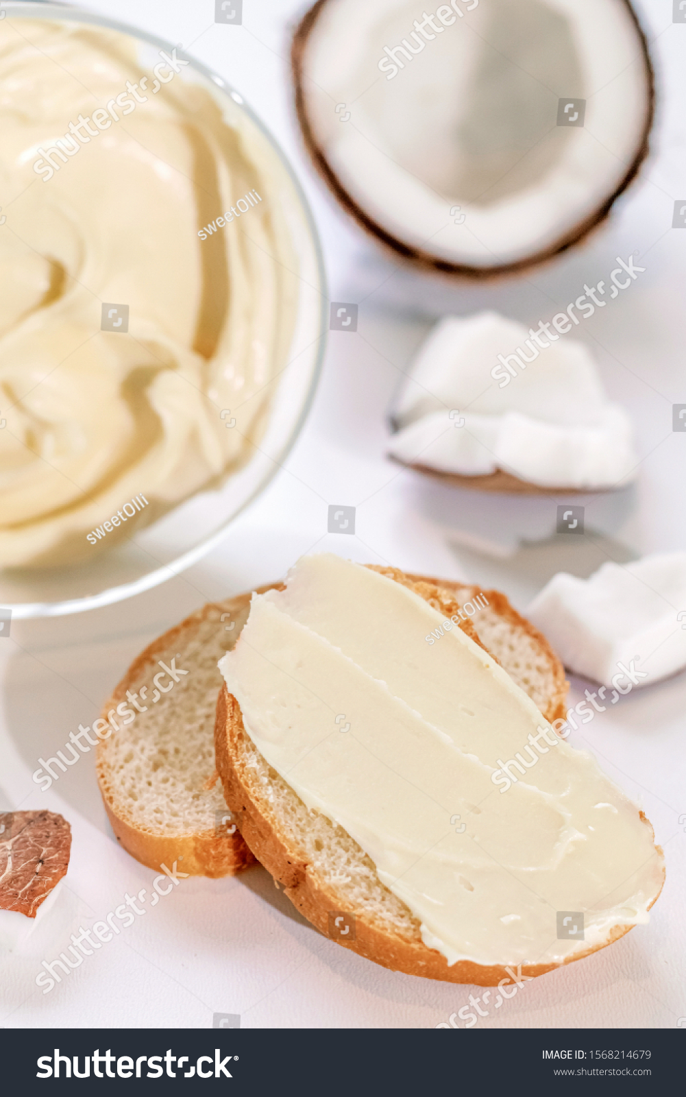 Sliced Bread Cream Cheese Butter Breakfast Stock Photo Edit Now