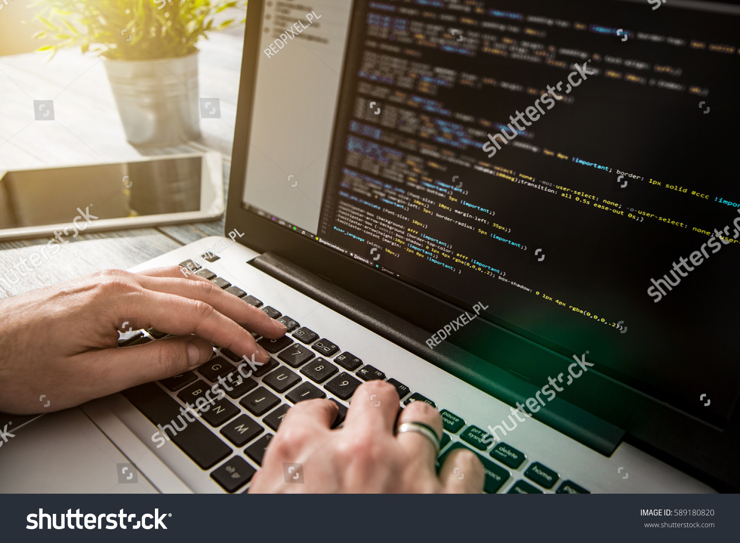 Coding Code Program Programming Developer Compute Stock Photo