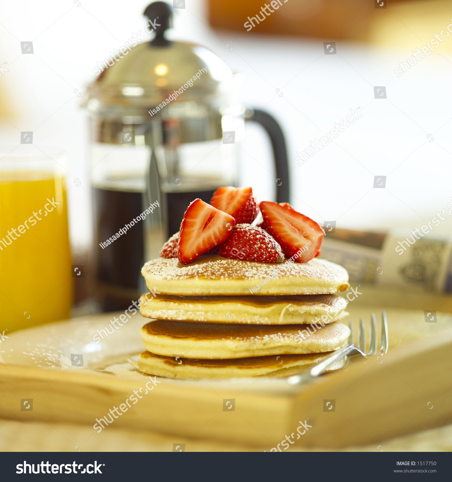Coffee And Pancakes Stock Photo 1517750 : Shutterstock