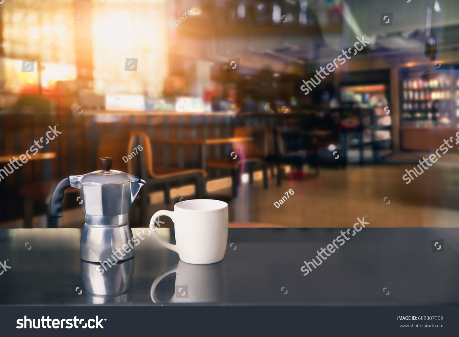 Coffee Cup Espresso Maker Pot On Stock Photo 688307359 Shutterstock