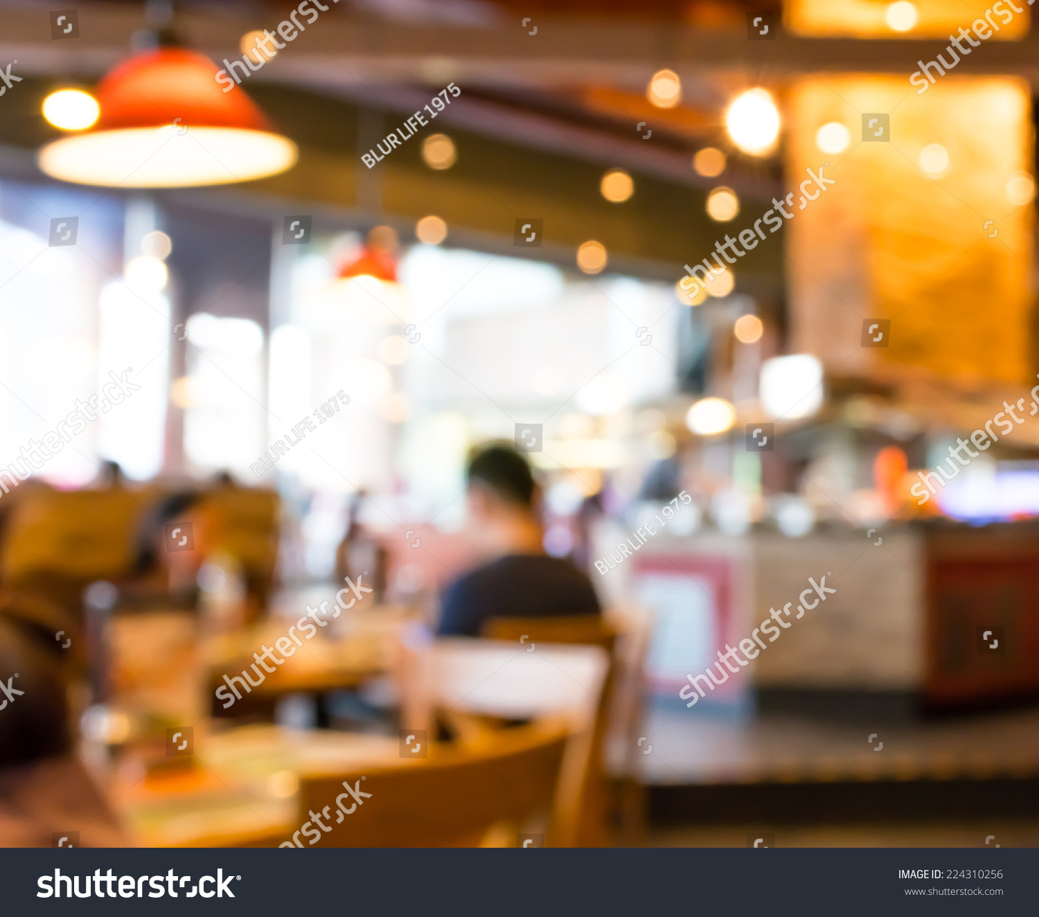 Coffee Shop Blur Background Bokeh Image Stock Photo 224310256 ...