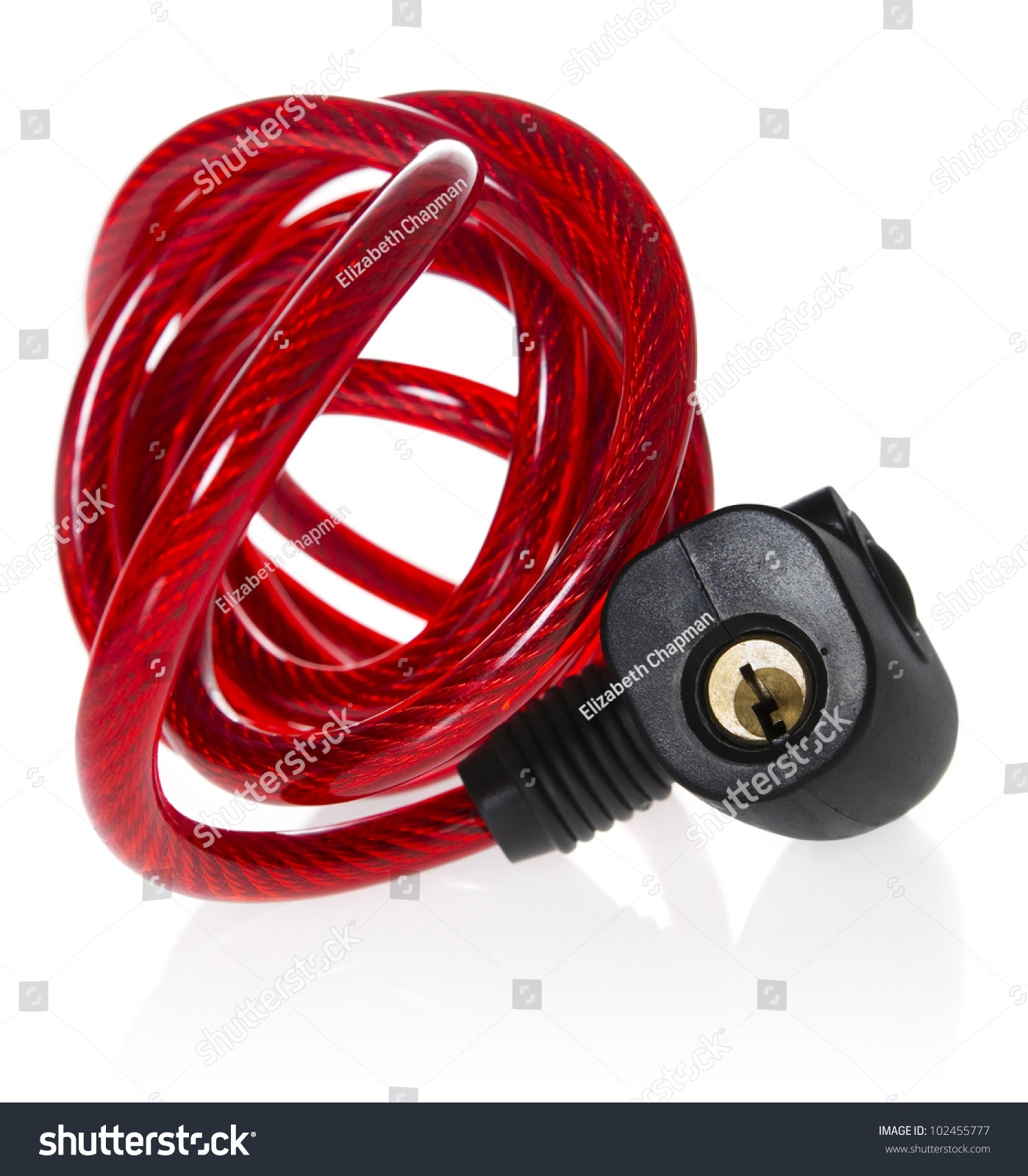 red bike lock