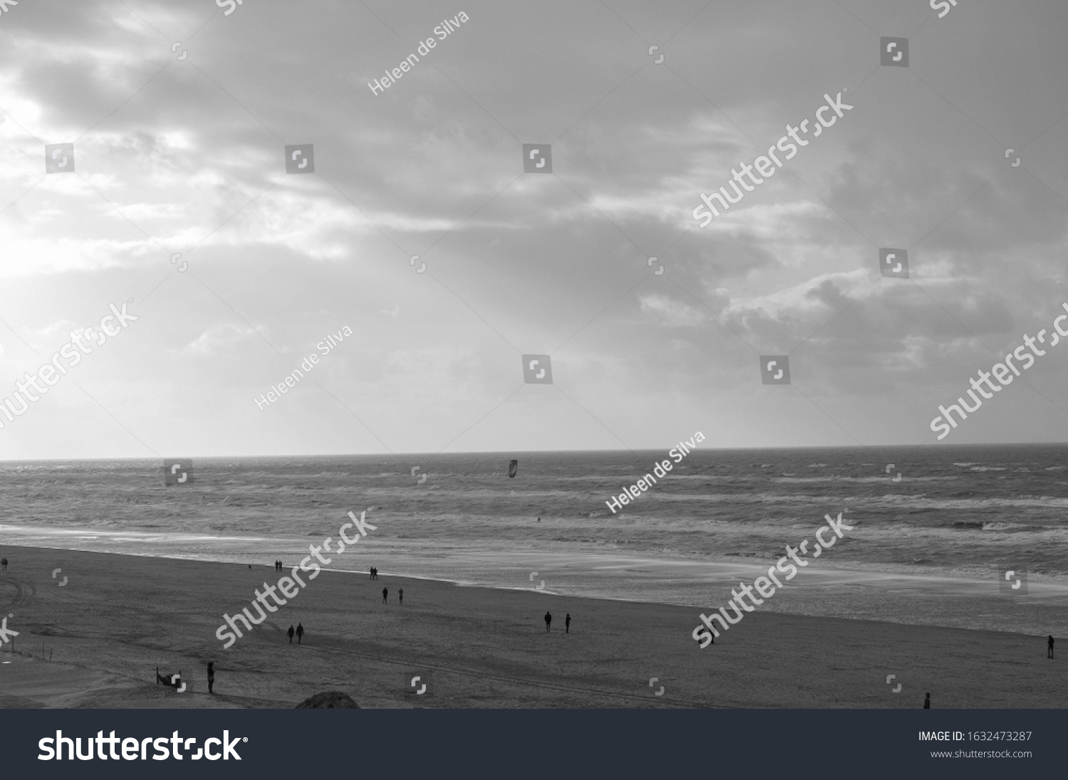 Cold On Beach During Dutch Winter Stock Photo (Edit Now) 1632473287