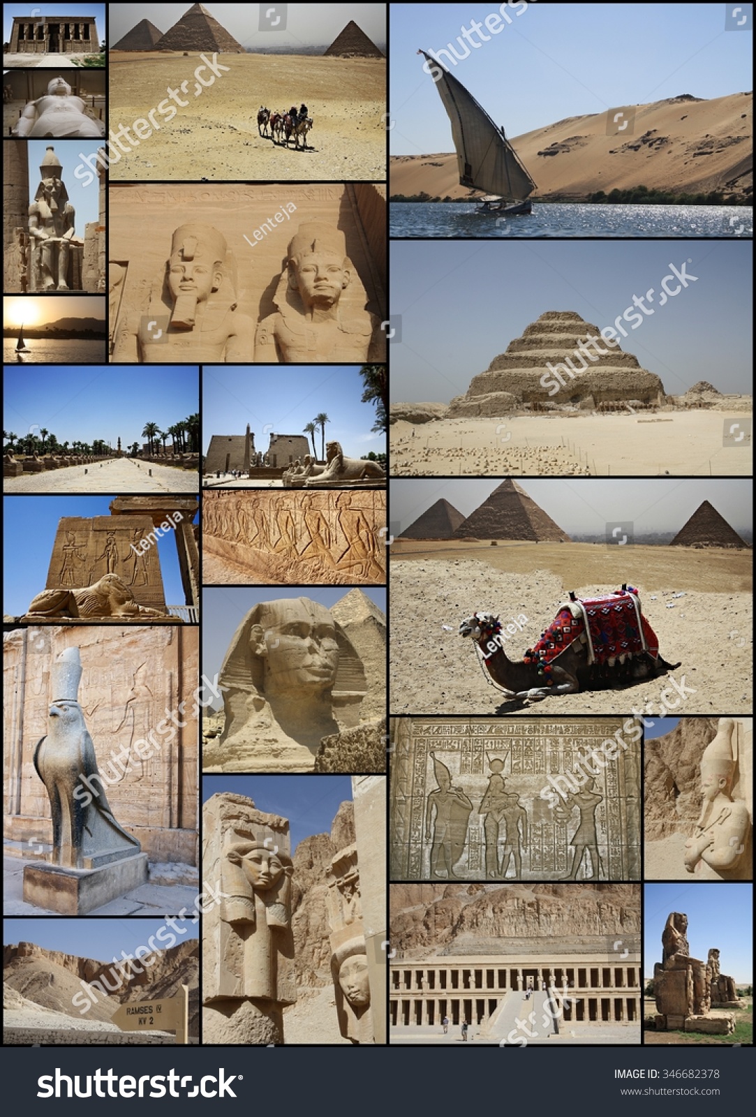 Collage Ancient Egypt Stock Photo (Edit Now) 346682378 | Shutterstock