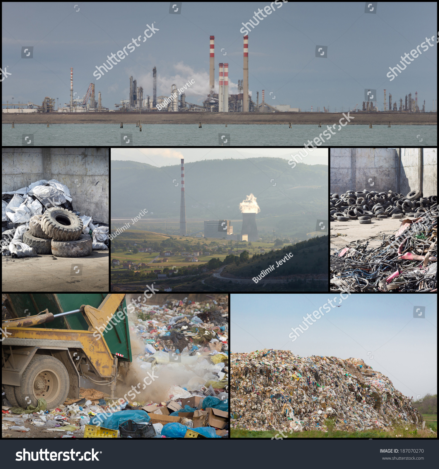 Collage Different Ways Polluting Environment 스톡 사진 187070270 | Shutterstock