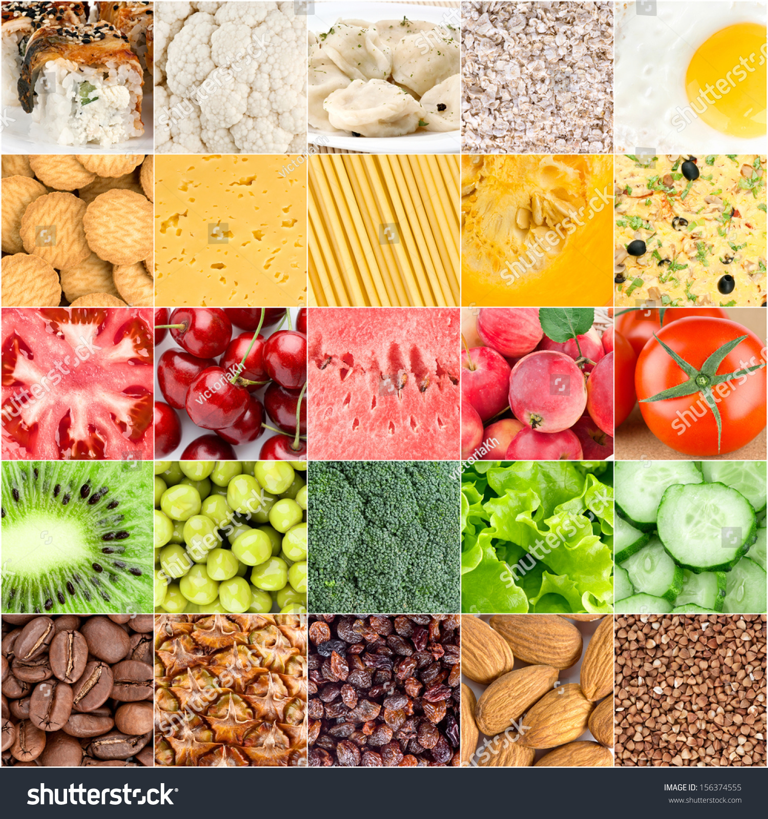 Collage Healthy Food Backgrounds Stock Photo (Edit Now) 156374555