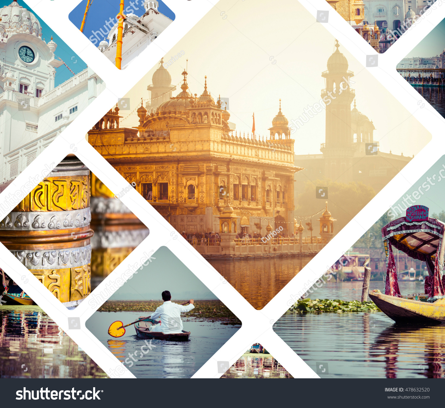 Collage India Images Travel Background My Stock Photo 478632520