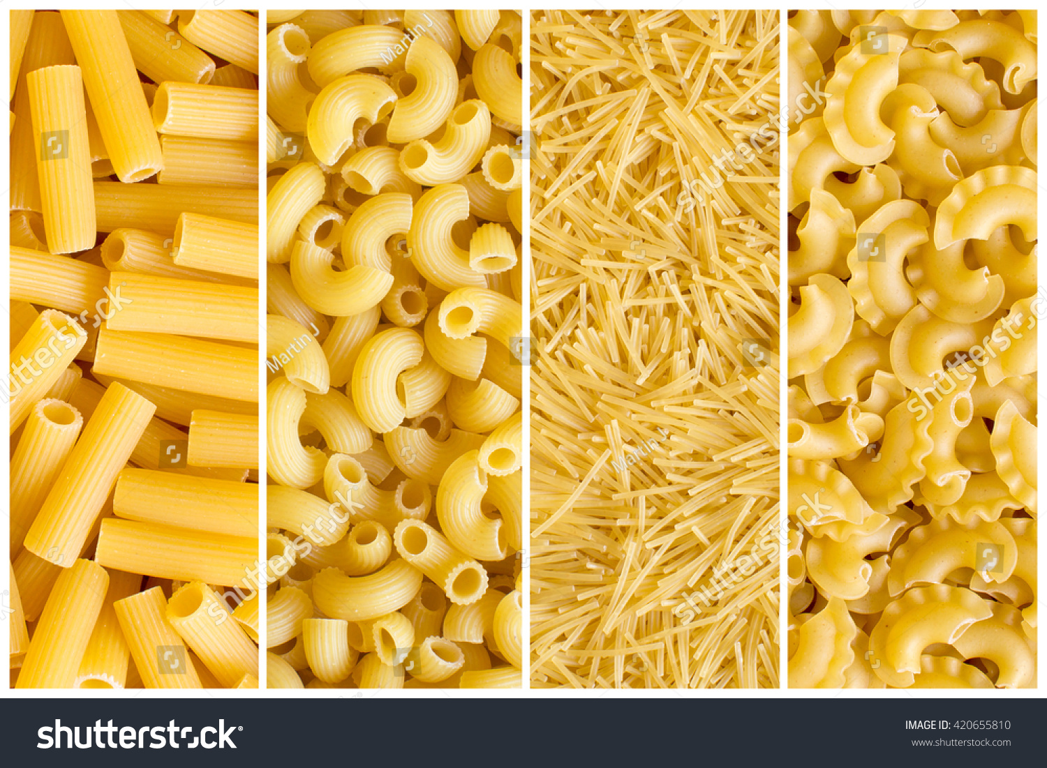 Download Collage Various Raw Yellow Pasta Backgrounds Stock Photo Edit Now 420655810 PSD Mockup Templates