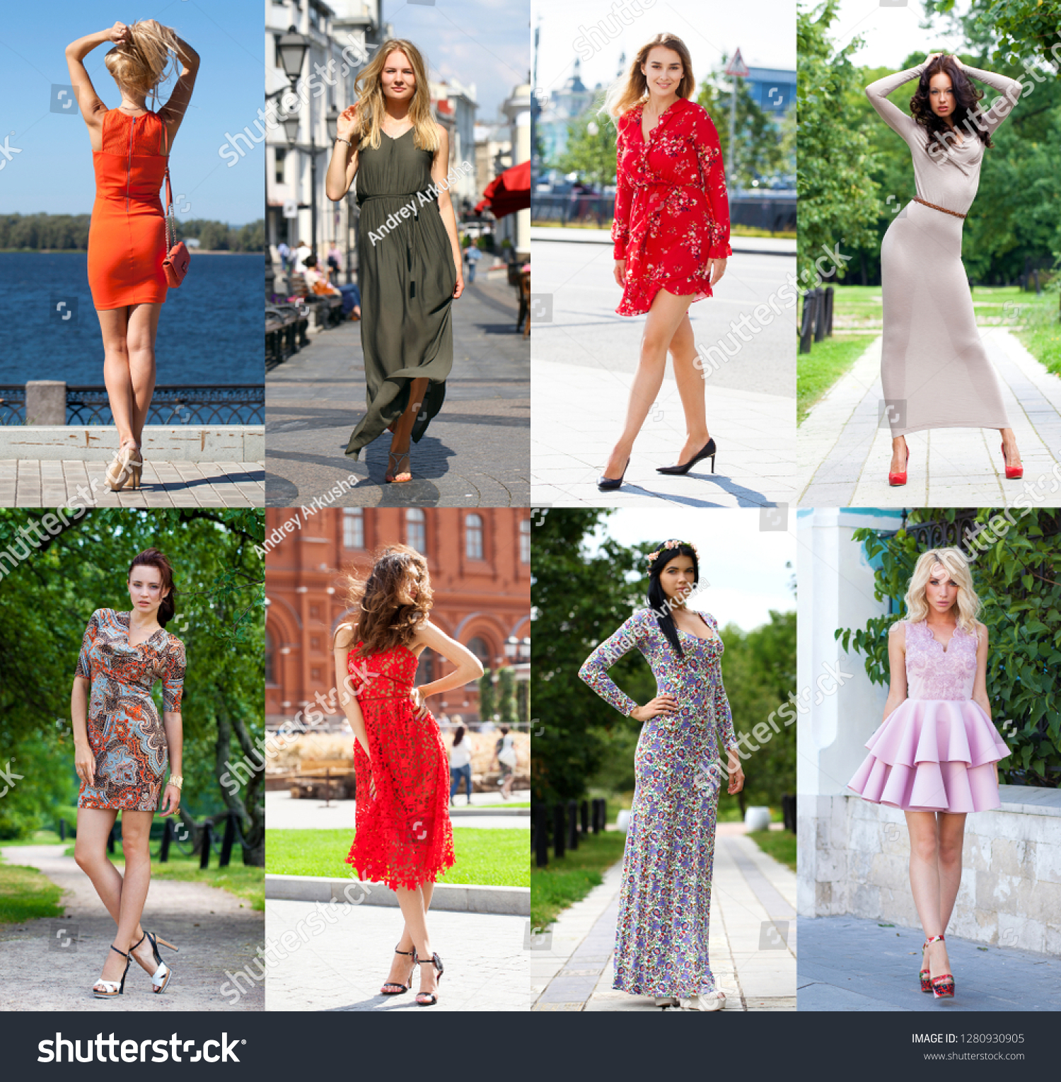 beautiful women in summer dresses