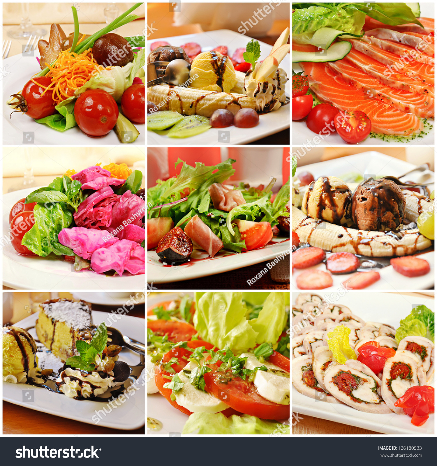 Collage Set Various Kinds Restaurant Menu Stock Photo 126180533 ...