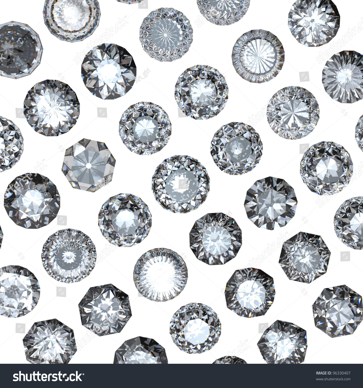 Collection Diamond Background Round Gemstone Stock Illustration ...